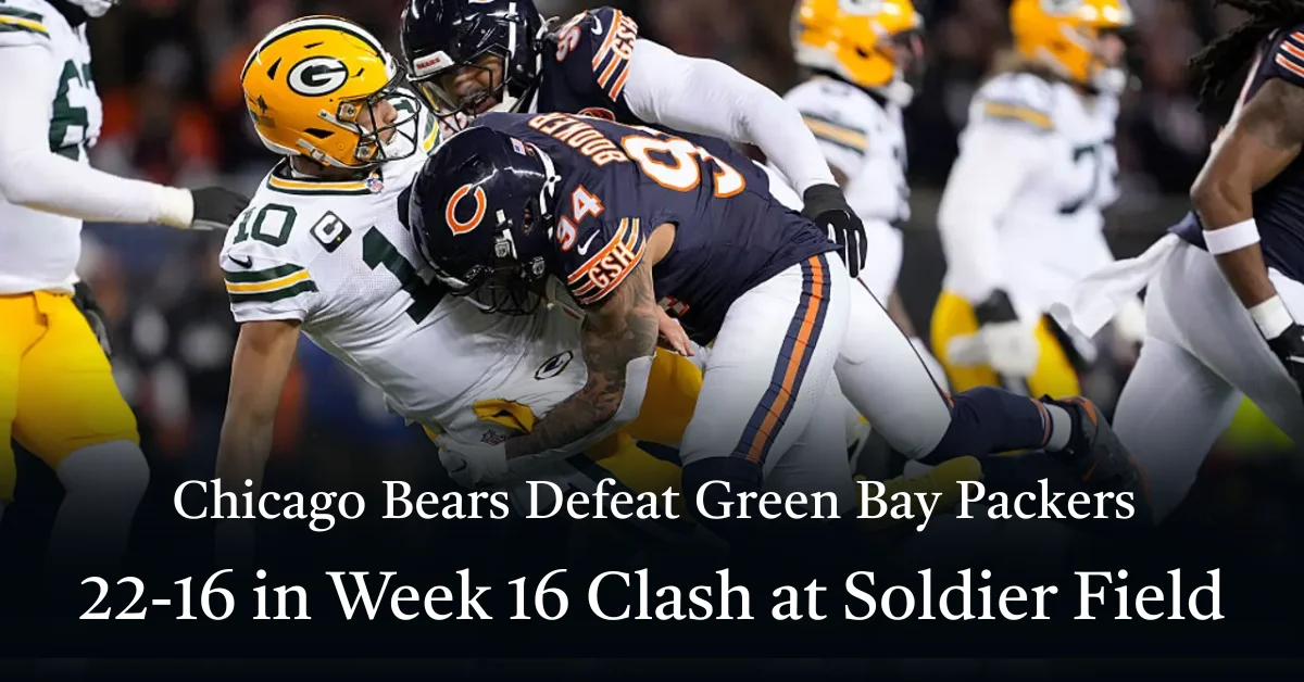 Chicago Bears Beat Green Bay Packers 22-16 in Week 16 NFL Showdown