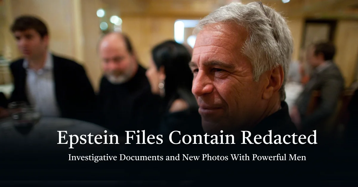 Epstein Files Contain Redacted Investigative Documents and New Photos With Powerful Men